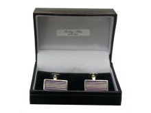 Sterling Silver Purple enamel cufflinks 