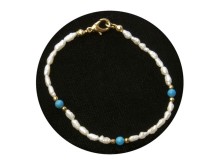 Freshwater Pearl & Turquoise Bracelet