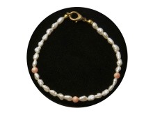 Freshwater Pearl & Coral Bracelet