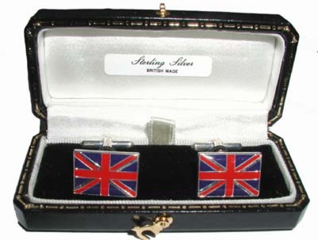 Sterling Silver Union Flag Cufflinks - price reduction!