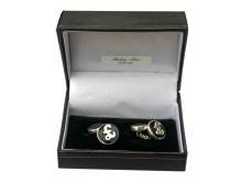 Sterling Silver Â£ Sign black onyx cufflinks - price reduction!