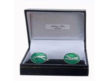 Sterling Silver & Enamel Golf Cufflinks