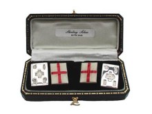 Sterling Silver English Flag Cufflinks - prices reduced!