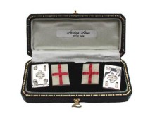Sterling Silver English Flag Cufflinks