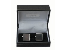 Plain Sterling Silver Square Cufflinks with bars