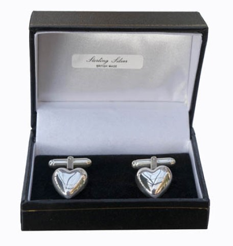 Sterling Silver Heart cufflinks