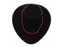Red Coral Necklace With Silver Clasp